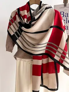 Women's Fashion Scarf Shawl, Scarf Wrap, Warm Autumn Winter Accessory, Stylish Neck Warmer, Versatile Outdoor Travel Date Decoration