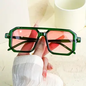 Retro 70s Sunglasses Womens Mens, Trendy Ladies Sun Glasses UV400 Protection Sqaure Pilot Shades