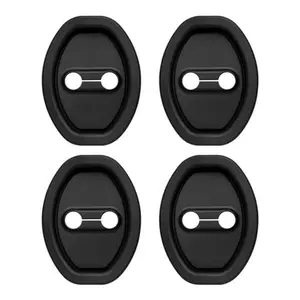 4PCS Upgraded Silicone Car Door Latch Guard Cover - Universal Automotive Exterior Accessories for Door Protection, Noise Reduction