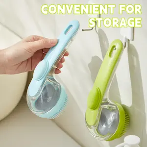 Pet Bath Brush,Dog Shampoo Brush Bubble Maker,2 in 1 Dog Bath Brush with Built-in Shampoo Dispenser,Bathing Dog Grooming Massage Brush for Showering Long and Short Haired Dogs and Cats(pink)