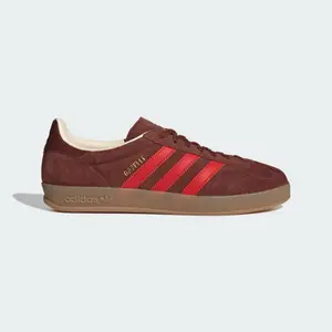 Mens Adidas Gazelle Indoor Shoes Fox Brown Red Gum IH9661 Casual Athletic Footwear