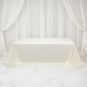 Scuba Rectangular King Tablecloth – Ivory, 108" x 156" Extra-Wide, Wrinkle-Free & Stain-Resistant Banquet Linen for 8ft Tables