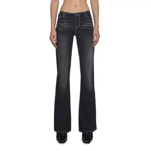 Elle Low Rise Jeans - Black