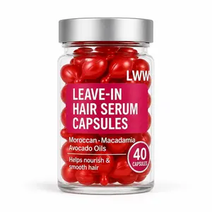LWW Leave-In Hair Serum Capsules, No-Rinse Hair Treatment with Argan, Macadamia & Avocado Oils, Lightweight Hair Care for Dry-Looking Frizz, 40 Capsules