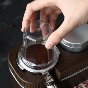 51mm Coffee Dosing Cup, Transparent to visualize the coffee grind quality, Coffee Dosing Cup Suitable for Milk Tea Shop Coffee Shop Italian Coffee Machine