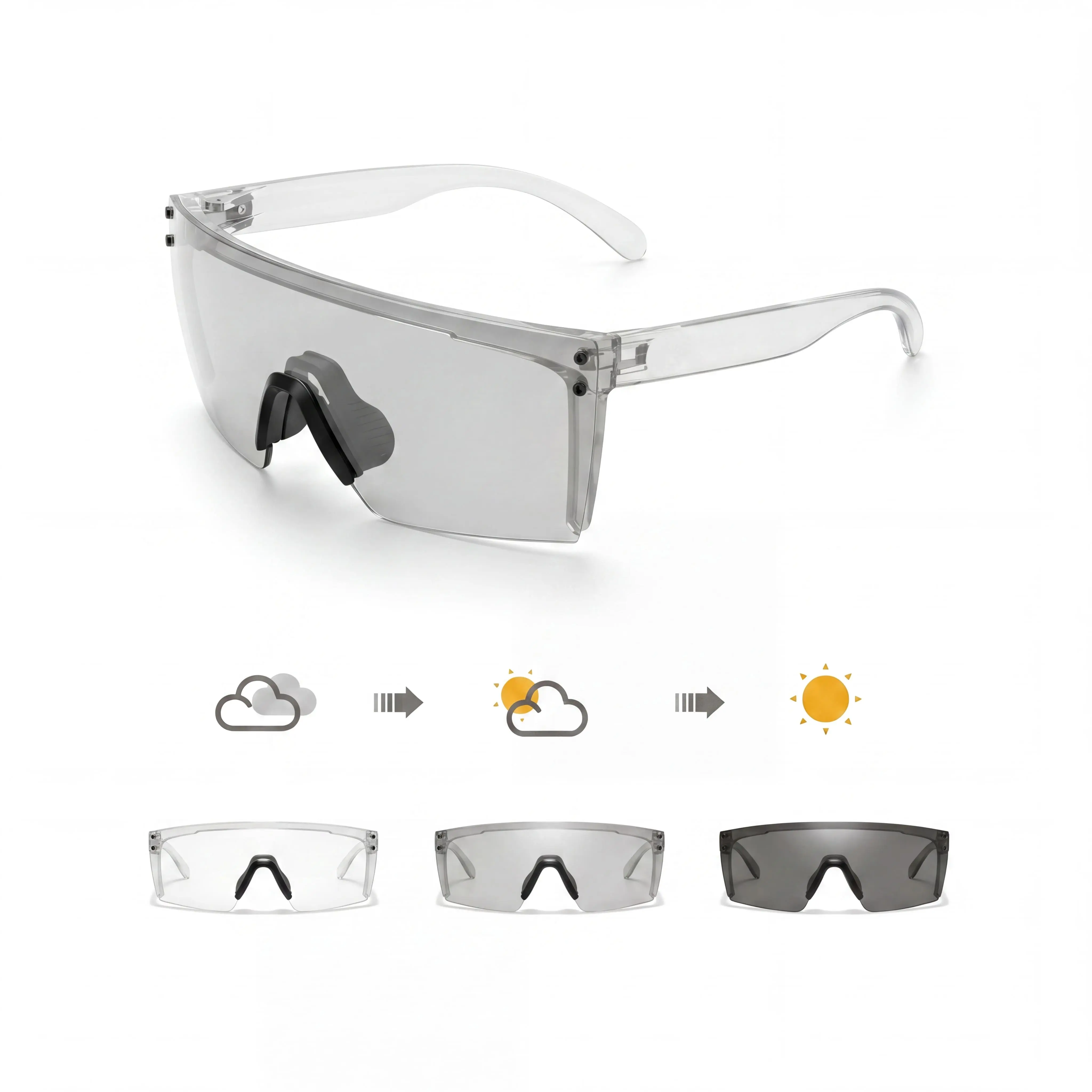 Photochromic Polarized Safety glasses,Sunglasses for Men & Women Oversized Vintage UV400 Y2K Aviator Eyewear Ideal for Fishing, Golf, Cycling, Driving, and Sports