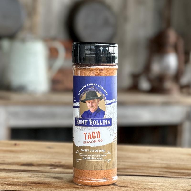 Cowboy Kent’s Taco Seasoning with Garlic & Spices. unique authentic flavor