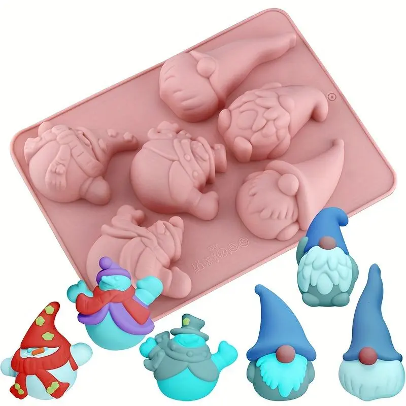 1pc of Christmas Elf, Snowman-Shaped Silicone Mold for Baking Pastries, Cake Decoration, Soft Candy, And Chocolate Candy Mold