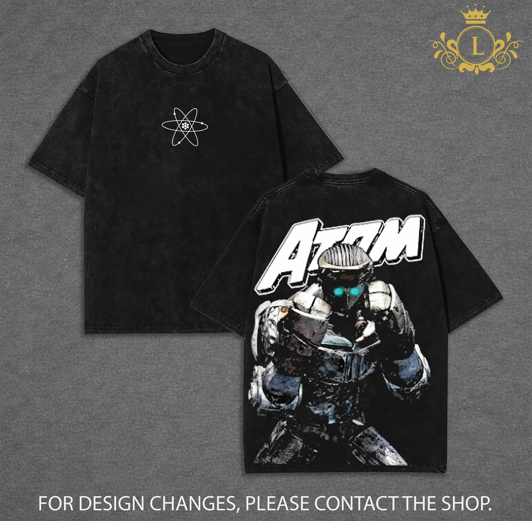Atom Robot Boxing Graphic Tee, Vintage Washed Movie Shirt, Real Steel Fighting Robot Design Unisex Streetwear, Underdog Champion Aesthetic, Gift for Sci-Fi Movie Lovers, Perfect for Real Steel Fans and Robot Boxing Enthusiasts