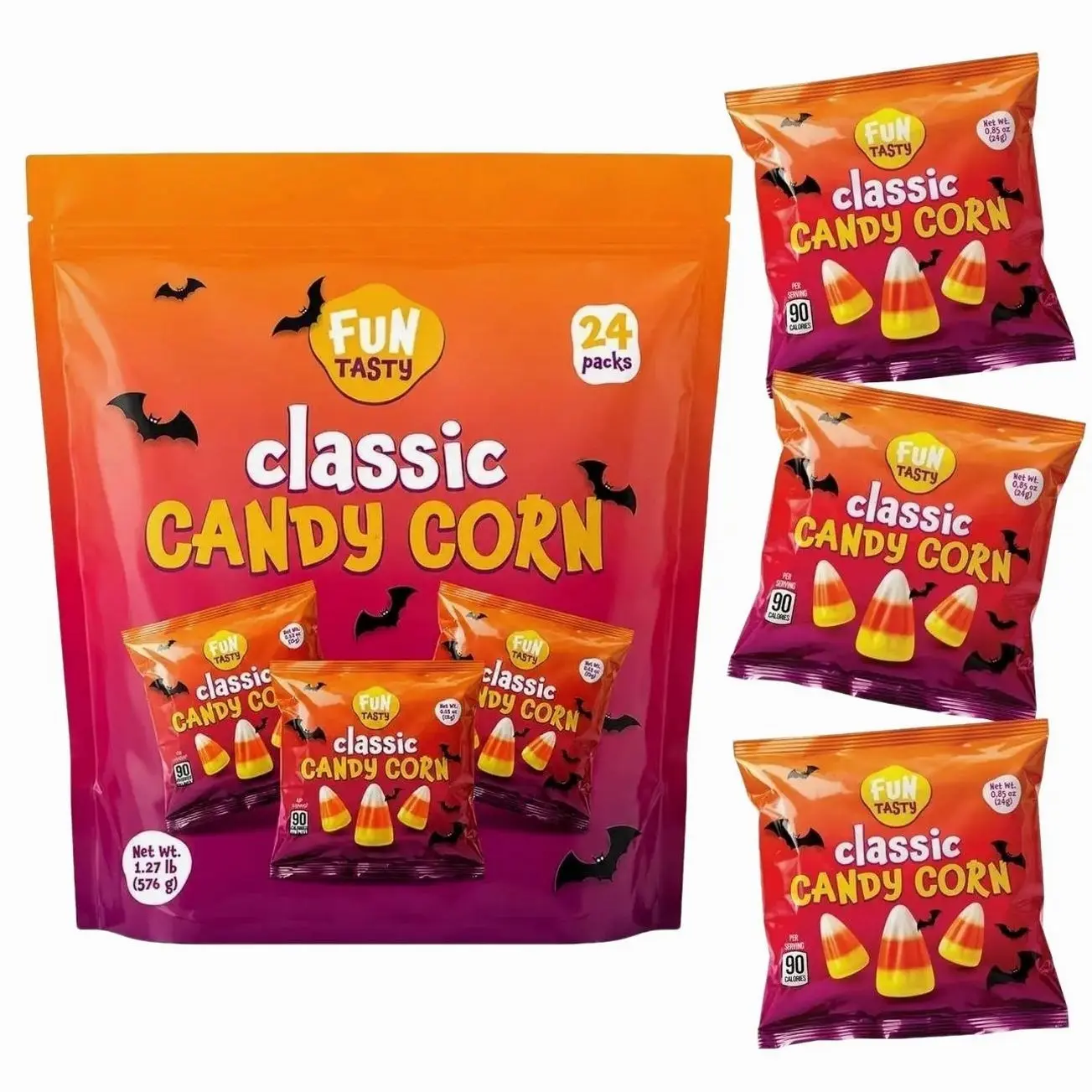 Candy Corn, Halloween Candy Individually Wrapped - 24 Packs