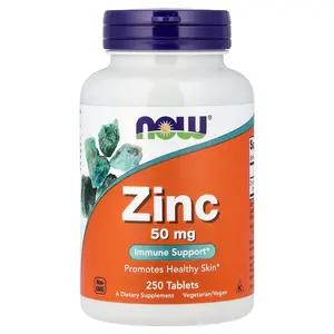 NOW Foods Zinc, 50 mg, 250 Tablets