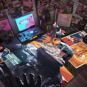 Creative Sky Character Print Design Carpet, 1 Count Soft Comfortable Bedside Floor Mat, Home Decorative Carpet for Living Room Bedroom