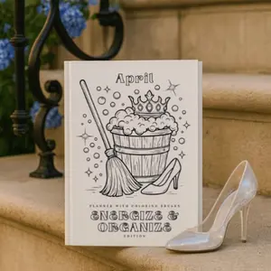 April Planner Energize & Organize Edition Spring Refresh Hardcover with Coloring Breaks & Monthly Momentum Themes Undated Focus Prompts & Habit Trackers