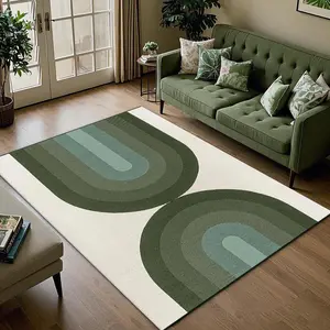 Geometric Gradient Pattern Floor Mat, Non-slip Soft Floor Carpet, Decorative Area Rug for Home Living Room Bedroom, Home Decor