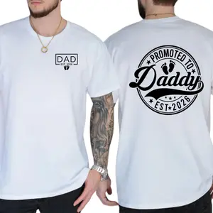 Promoted to Daddy Est. 2026 T-Shirt – New Dad Announcement Tee, First Time Father Gift, Proud Daddy Shirt