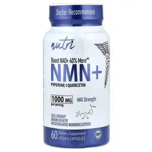 Nutri NMN+, Max Strength, 60 Vegan Capsules