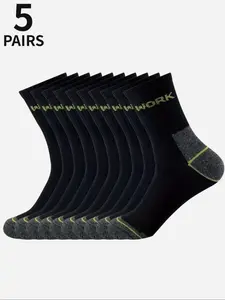 5-Pack Men's Work Striped Socks, combining durability and comfort, suitable for daily wear, making them an ideal gift for men.