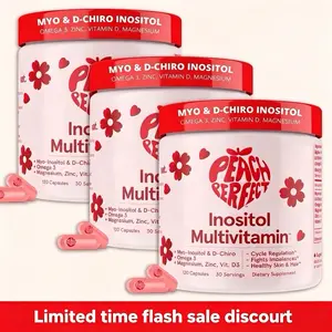 value pack Peach Perfect Inositol Multivitamin - Peach Perfect Myo-Inositol, D-Chiro Inositol, Omega 3 Fitness Healthcare