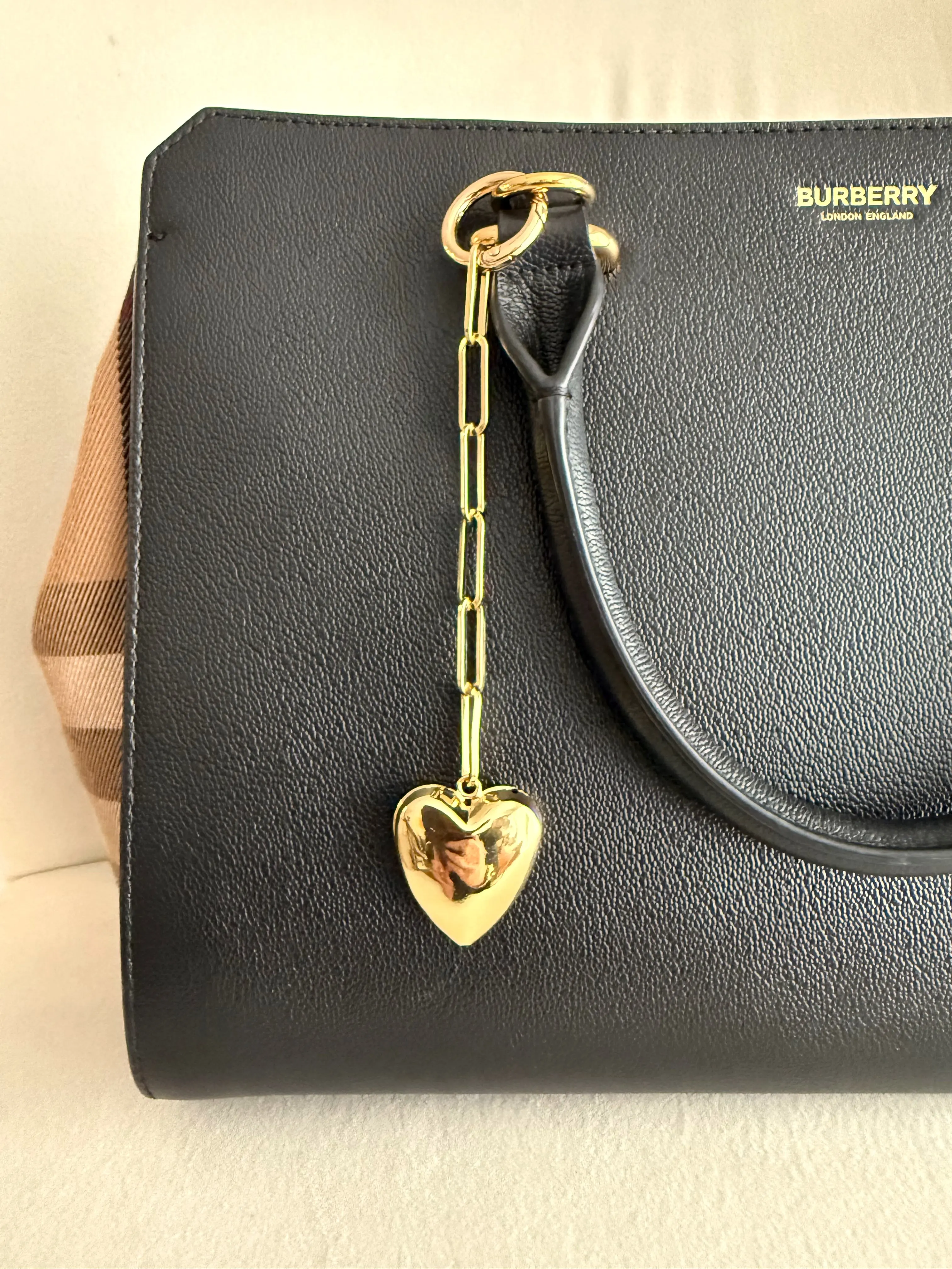 Golden Heart Bag Charm
