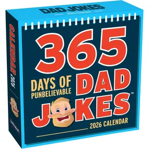Fathers Day  for Dad from Daughter, Son - Desk Calendar 2026-365 Days of Punbelievable Jokes - Dad Birthday Gifts - Stocking Stuffers for Men, Dad - Funny Daily Calendar 2026, Page A Day 2026