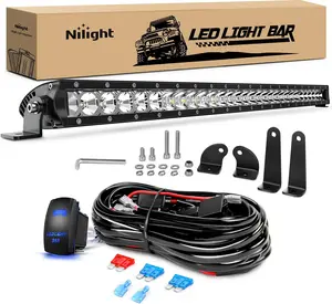 Nilight LED Light Bar 31inch 150W Spot Flood Combo Super Slim 14500LM Off Road 3D LED Driving Off Road Lights with Wiring Harness Kit-1 Lead for Trucks Pickup SUV ATV UTV Boat 4x4 Van Camper Car Accessories Parts dealsforyoudays