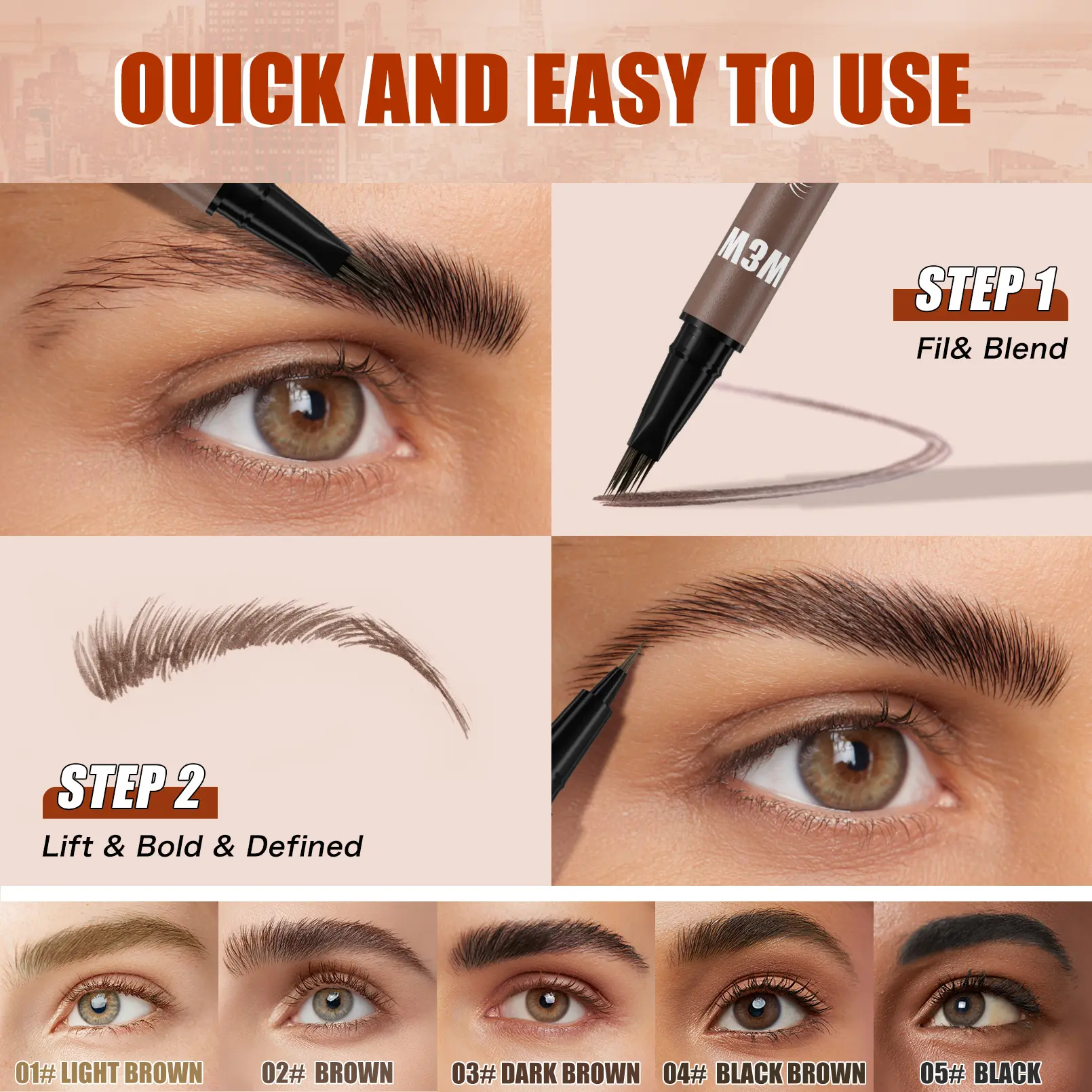 PARISBROW 4点セット　新色 Perfect Brow Kit - CBK210 Medium | L.A. COLORS