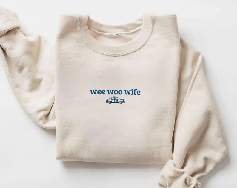 Police Wife Crewneck Sweatshirt, Law Enforcement Support Sweater, Cozy First Responder Family Apparel, Thoughtful Gift for Police Wives