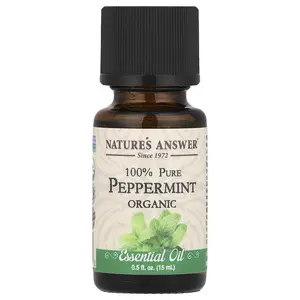 Nature's Answer 100% Pure Organic Essential Oil, Peppermint, 0.5 fl oz (15 ml)