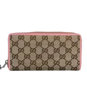 Pre-owned GUCCI Fabric Small Leather Goods GG Logo Supreme Wallet