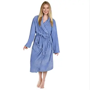 Catalonia Womens Fleece Long Robe, Comfy Soft Chenille Bathrobe, Gift for Her