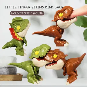 5pcs Bite Finger Dinosaur Toys, Multi-Jointed Action Figure Models, Stress Relief Toy for Kids & Collectors, Small Relaxation Items