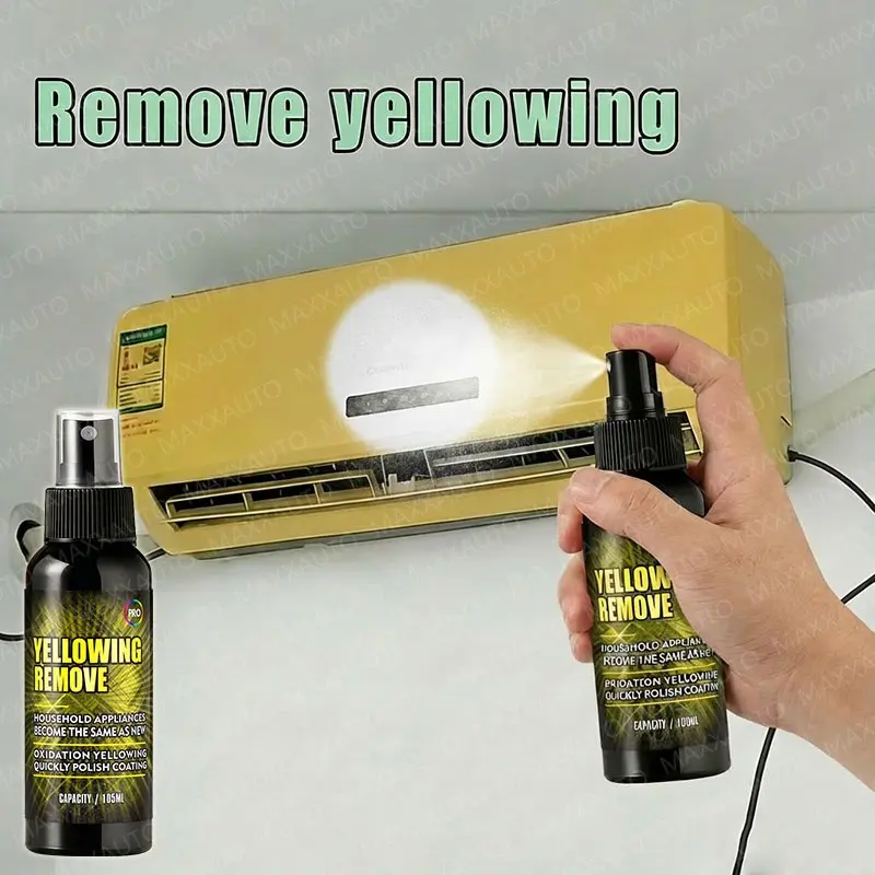 Plastic Restorer Gloss Yellowing Remover Spray Appliances Clean Wax Back To White Shine - Car Fridge AC Units Toilet Polish Care Car Cleaning Agent