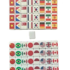 Friendly game set 65 tiles 36mm*28mm*18mm  White/Green