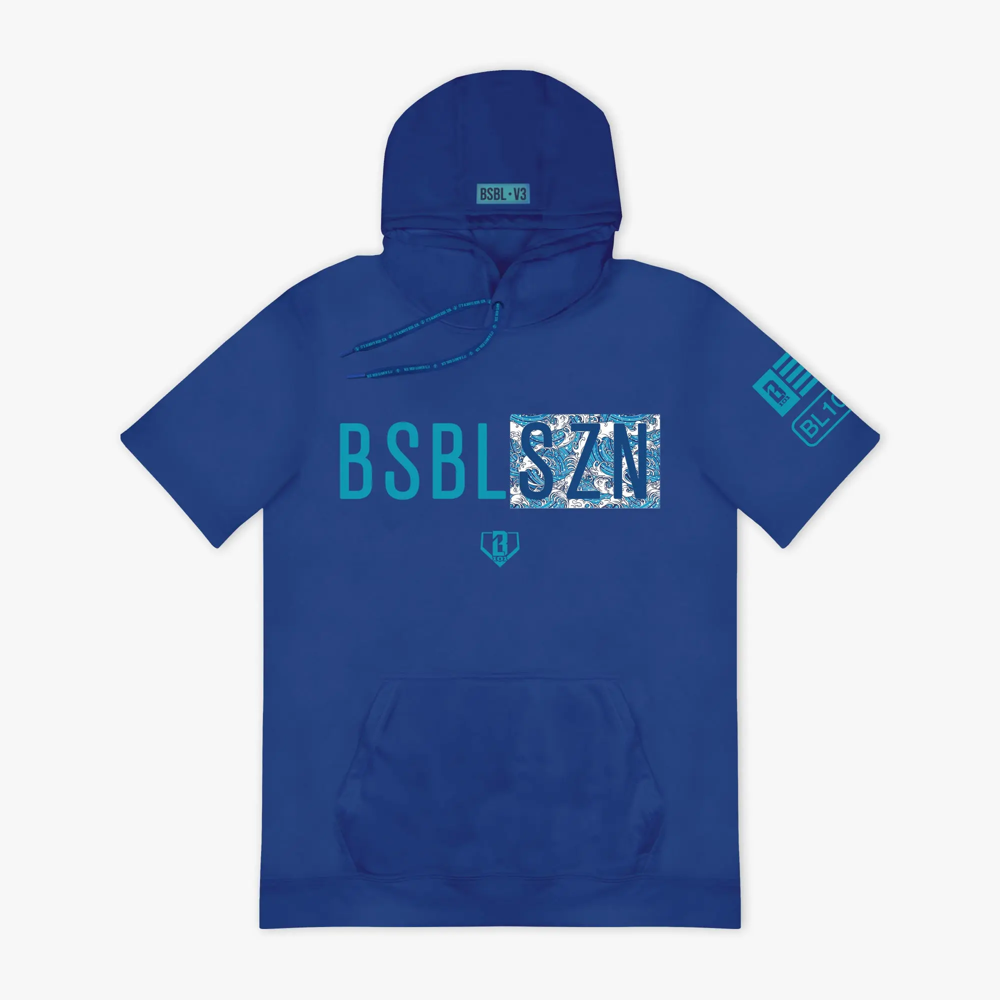 Short Sleeve Hoodie V3 - Royal Blue/Oceans