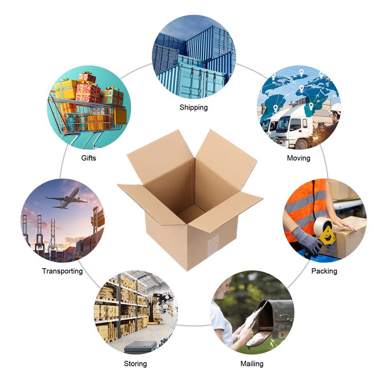 Ubesgoo 100 Corrugated Paper Boxes 4x4x4" Packaging, Moving for Home or Business,Yellow,Kraft brown Ubesgoo 100 Corrugated Paper Boxes 4x4x4" Packaging, Moving for Home or Business,Yellow,Kraft brown