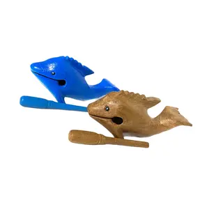 Wooden Musical Whistle Dolphin Percussion Instrument