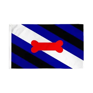 Puppy Pride Flag, 3x5ft Polyester Banner, Dye Sublimation Party Decoration Supplies with Header Tape for Festive & Home Use, Room Decor Banner