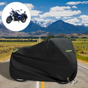 210D Thick Oxford Cloth Motorcycle Cover Waterproof Vehicle Protector for All Weather Conditions 200*90*100Cm