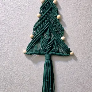 36inch Macrame Christmas Tree Wall Hanging - Festive Home Decorations - Ornaments