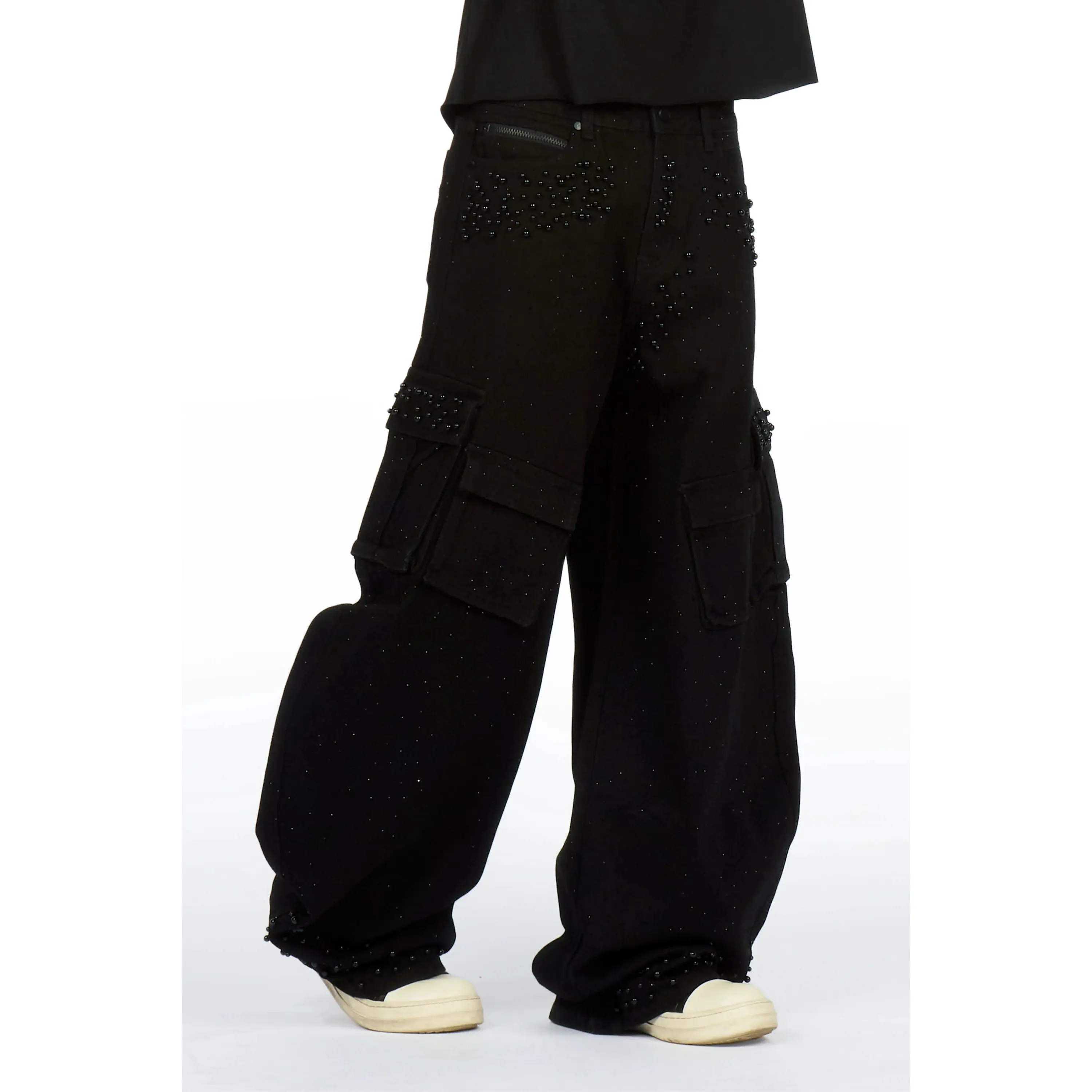 Bryx Black Rhinestone Barrel Fit Jean