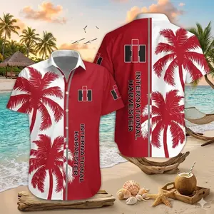 International Harvester Coconut Hawaiian Shirt Style Classic Style 3D Printing Summer Casual Loose Short Sleeve Shirt Street Men Menswear Top