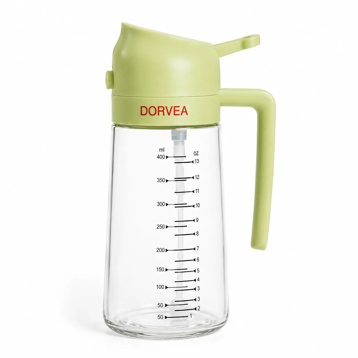 DORVEA 2-in-1 Glass Oil Sprayer & Dispenser – 470 mL Cooking Oil Bottle for Air Fryer, Salad, BBQ and Kitchen Use