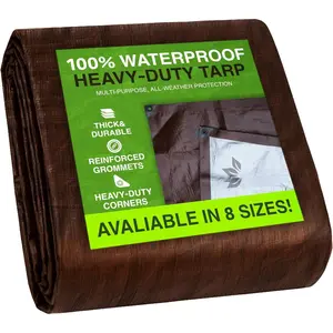 Heavy Duty Tarp  - Tent Cover, Covers , , Roofs, Supplies & Equipment for Outdoor Projects (8x10)