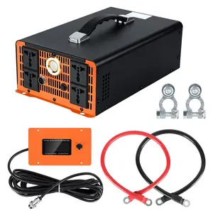Explorinox 3000W Pure Sine Wave Inverter, 12V Direct Current to 110V 120V AC Converter with LCD Display, Wireless Remote Control, Car Power Inverter for Vehicles, Home, RV, Camping, Truck, Off-Grid