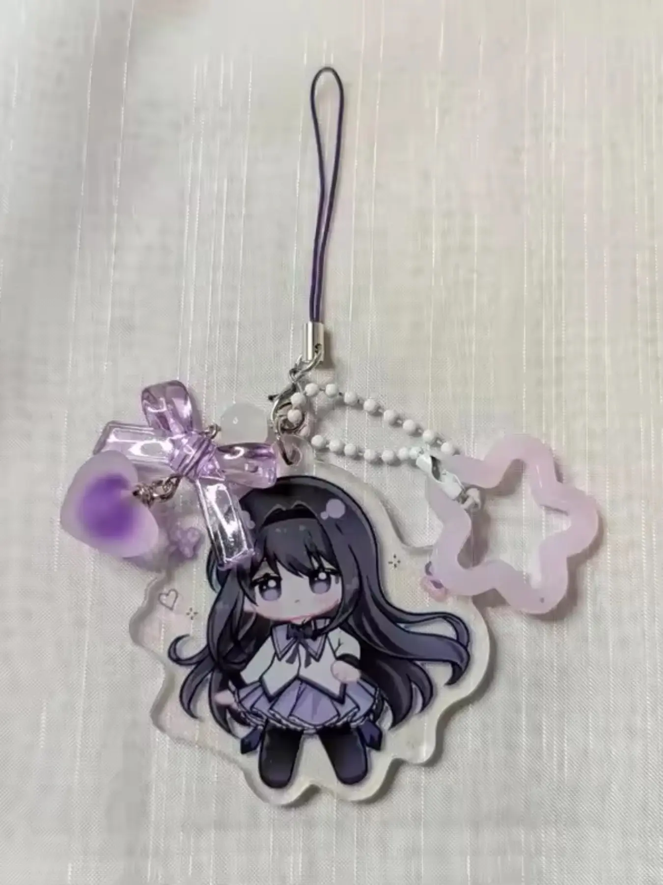 Homura and Madoka Acrylic Keychain, Anime Inspired Madoka Magica