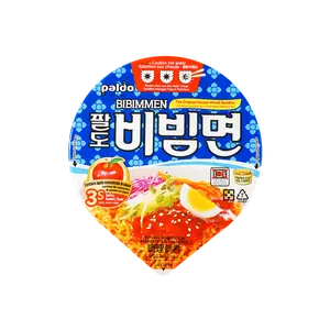 PALDO Bibim Men King Cup -【JK & RM's Pick】Brothless Cold Korean Ramen Noodles, 4.06oz