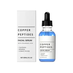 GHK-Cu Copper Peptide Serum with Hyaluronic Acid | Anti-Aging Facial Serum, Deep Moisturizing & Nourishing, Firming & Wrinkle Smoothing | Fragrance-Free | 30ml Daily Face Serum for All Skin Types | Men & Women, Cruelty-Free, Vegan Skincare