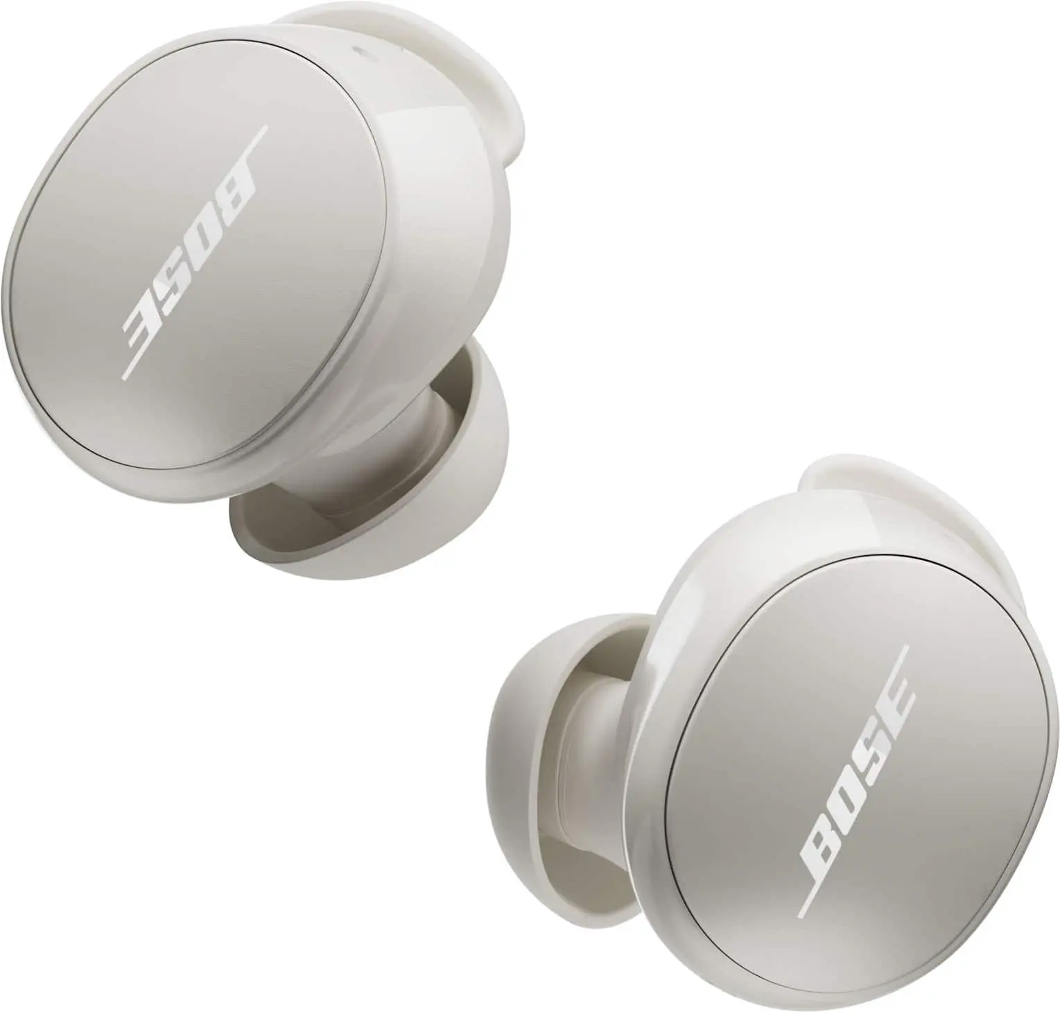 Bose - QuietComfort True Wireless Noise Cancelling In-Ear Earbuds with Customizable Fit - White Smoke