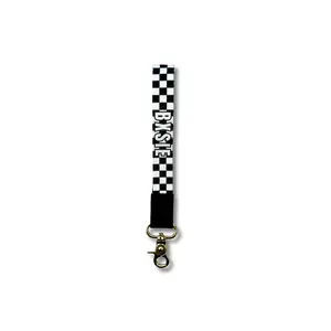 Onyx Plaid - Keychain Wristlet