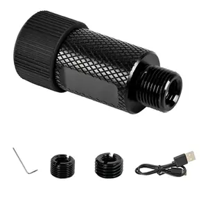 Rechargeable Blue Archery Sight Light, 3 Brightness Levels Black Bow Sight Light for Hunting,with 1/4-28 3/8-32 7/16-20 Adapter for Bow Hunting
